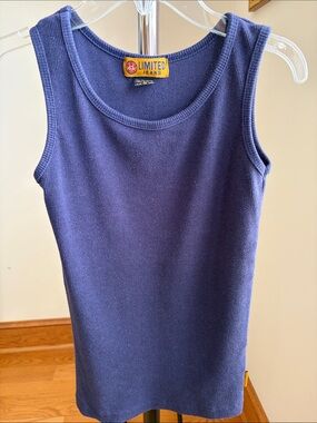 The Limited Navy Ribbed Tank Top